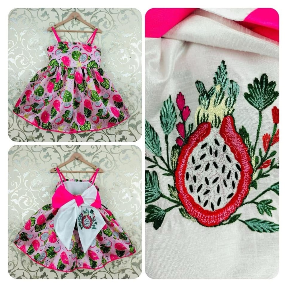 Oh Shana! NWT Tropical Summer Fruit Dress - Vacation Dress Toddler - Picture 2 of 3